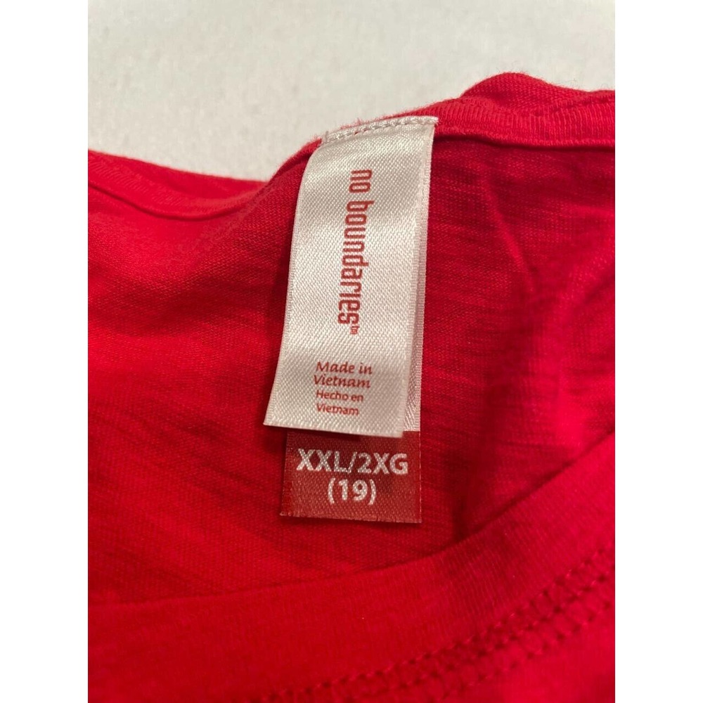 No Boundaries Size XXL 19 Juniors Red Hooded Sweater Top Pockets Pullover Hoodie - Picture 5 of 9